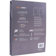 DecoKing , Prestieradlo / plachta Amber 180-200/200cm, grafitová