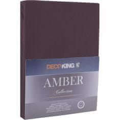 DecoKing , Prestieradlo / plachta Amber 180-200/200cm, čokoládová