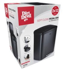 Dirt Devil Odpadkový kôš na triedený odpad 2 x 12 l tiché zatváranie čiernaED-249507