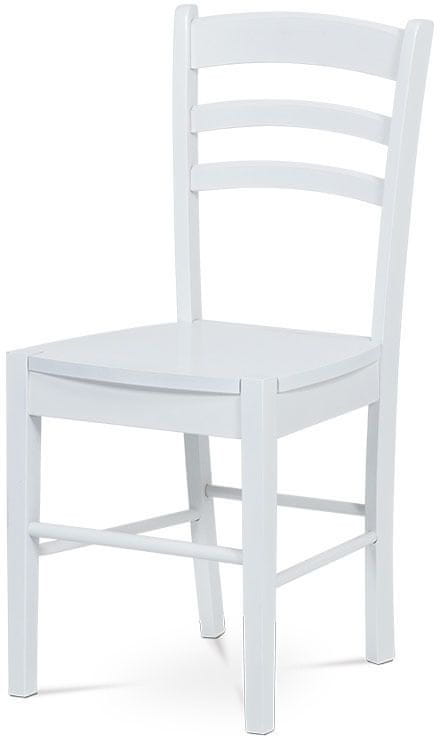 Autronic Jedálenská stolička celodrevená, biela AUC-004 WT