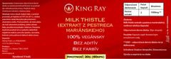 Kingray MILK THISTLE (extrakt z pestreca mariánskeho) 60kps