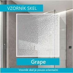 Mereo Kora sprchovací kút, R550, 80x80x185 cm, biely ALU, sklo Grape 5 mm CK35111Z - Mereo