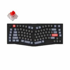 Keychron V10 (Alice Layout) QMK Mechanická klávesnica, Carbon Black (Netransparentné), Switch Red