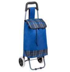 EDCO Nákupná taška na kolieskach modrá s tmavým poklopom