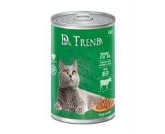 Dr.Trend DR. TREND Kompletné krmivo s hovädzím mäsom, kúsky v jemnej omáčke pre dospelé mačky všetkých plemien 20 x 400 g