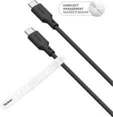 Yenkee kábel YCU C115 BK SILIC USB-C, 1.5m, čierna