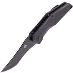 Fox Knives BF-729 BLACK FOX "KRAVI" FOLDING KNIFE BLACK G10 HANDLE BLACK STONE WASHED BLADE