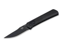 Böker Plus 01BO346 ALLUVIAL All Black automatický vreckový nôž 8 cm, celočierna, hliník, spona