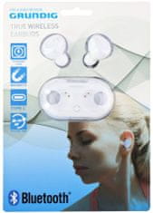 GRUNDIG Bezdrôtové slúchadlá do uší s nabíjačkou bielaED-217397bila