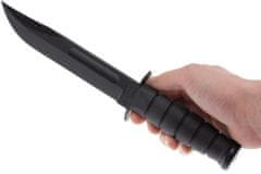 KA-BAR® KB-1211 Black Fixed Blade Utility Knife Leather Sheath, str edge