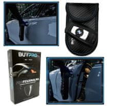 sapro RFID Stop ochranné tienené púzdro na kľúče do auta BUYPRO carbon 