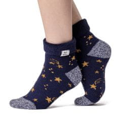 Heat Holders dámske LITE ponožky ORION Modré so Zlatými hviezdičkami