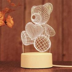 HOME & MARKER® 3D LED svetlo lásky | LEDLOVE Medveď