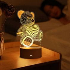 HOME & MARKER® 3D LED svetlo lásky | LEDLOVE Medveď