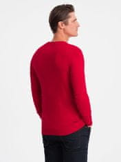 OMBRE Klasický pánsky sveter Pheselus červená XL
