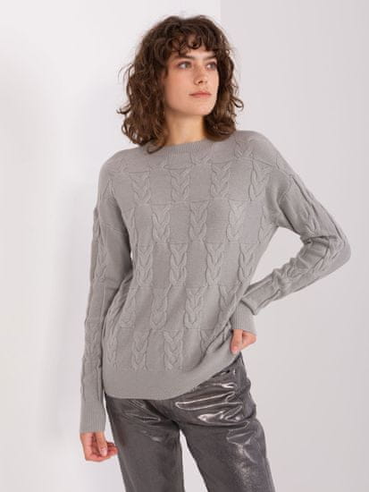 Wool Fashion Dámsky klasický sveter Tilgula šedá
