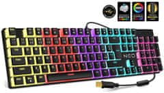 Connect IT NEO Pudding mechanická herná klávesnica, rainbow podsvietenie, USB (Full Size CZ verzia)