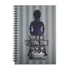 Cinereplicas Wednesday Zápisník krúžkový - This Is My Writing Time