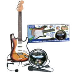 BONTEMPI Elektrická rocková gitara so zosilňovačom, mikrofónom a headsetom