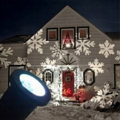 VELMAL LED exteriérový vianočný projektor - snehové vločky