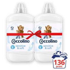 Coccolino Sensitive 2x1,7l (136 pracích dávok)