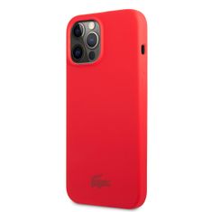 Lacoste Zadný kryt Liquid Silicone Glossy Printing Logo pre iPhone 13 Pro Red