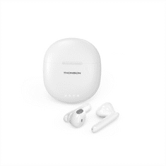 Thomson Bluetooth slúchadlá WEAR77032, kôstky, nabíjacie púzdro, biela