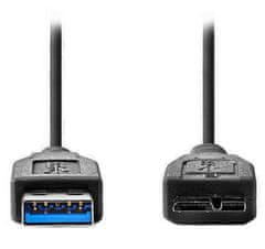 Nedis kábel USB 3.0/ zástrčka USB-A - zástrčka USB-Micro B/ čierny/ bulk/ 1m