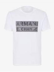 Armani Exchange Biele pánske tričko Armani Exchange XXL