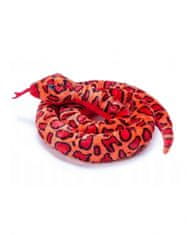 Hollywood Plyšový had červený škvrnitý - 300 cm