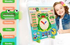 CoolCeny Drevený detský interaktívny kalendár - Žaba