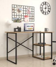 VerDesign BUSTOS písací stôl s policami 60 x 120, borovica 