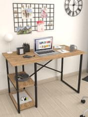 VerDesign BUSTOS písací stôl s policami 60 x 120, borovica 