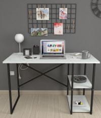 VerDesign BUSTOS písací stôl s policami 60 x 120, biela