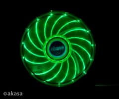 Akasa prídavný ventilátor Vegas LED 12 cm zelená