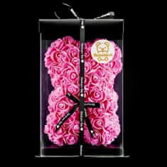 Medvídárek Classic medvedík z ruží 25cm darčekovo balený - ružový