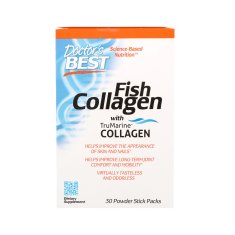 Doctor’s Best Fish Collagen (rybí kolagén), 30 vrecúšok