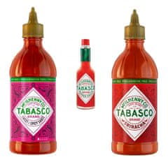 LaProve Tabasco Sriracha 300 ml a TABASCO Sweet & Spicy 256 ml a Tabasco Red Pepper 57 ml