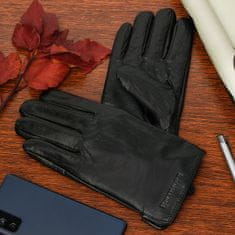 Beltimore  K33 Pánske kožené rukavice zateplené čierne S/M