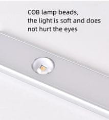 Smart Plus Biele 80 LED dobíjacie Sbikiniody Sensor Light s ultratenkým samolepiacim svetlom na skrinke vyžaruje vlniace sa svetlo Kuchyňa PC USB