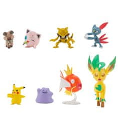 Jazwares Pokémon Multi-Pack balenie 8-Figúrok Jigglypuff, Wuffela, Sniebel, Abra, Folipurba, Magikarp, Pikachu a Leafeon