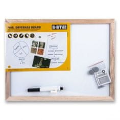 Bi-Office Magnetická tabuľa s dreveným rámom 80 x 60 cm
