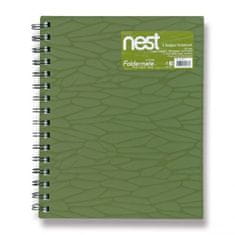 Folder Mate Špirálový linajkový blok Foldermate NEST A5, zelený
