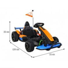 RAMIZ Elektrická motokára McLaren Drift s funkciou driftovania Oranžová