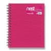 Folder Mate Špirálový linajkový blok Foldermate NEST A5, ružový