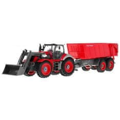 RAMIZ Traktor s vlečkou na diaľkové ovládanie - červený