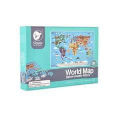 Teddies Puzzle Mapa sveta, 48 dielkov