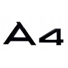 BB-Shop A4 Emblem Logo odznak Audi A4 Black REAR SPORT