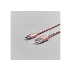 BB-Shop Dvojvrstvový kábel 1 m USB-C kovovo ružovo zlatý