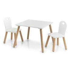 Zeller Detský stolček Scandi so stoličkami biely